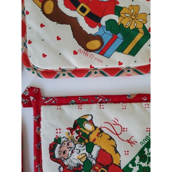Lot of 13 NWOT Christmas Linens Kitchen Hand Towels Pot Holders Mitts RAB B&D - Picture 4 of 10